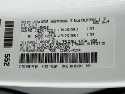 2025 Toyota Tacoma SR5