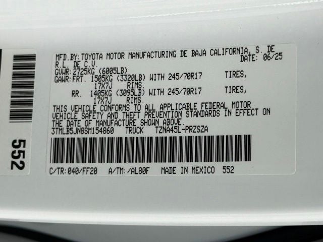 2025 Toyota Tacoma SR5