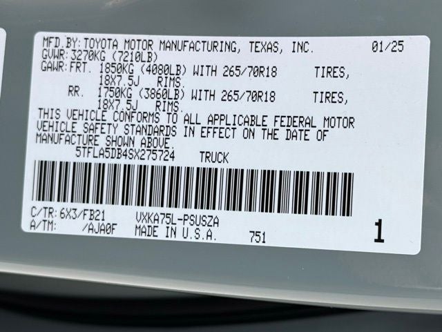 2025 Toyota Tundra SR5