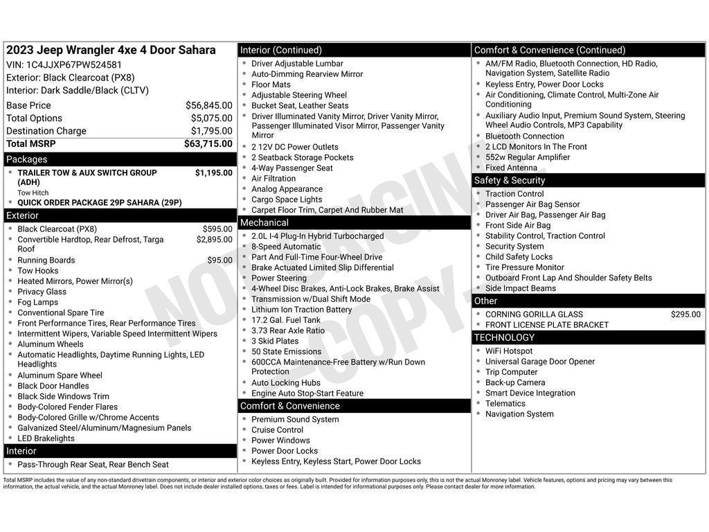 2023 Jeep Wrangler 4xe Sahara