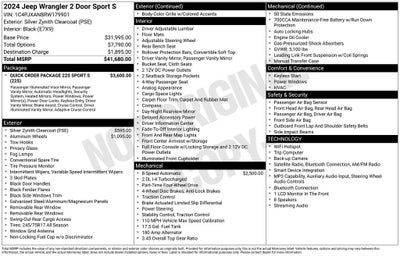 2024 Jeep Wrangler Sport S