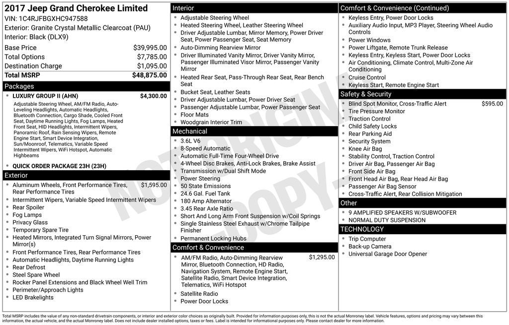 2017 Jeep Grand Cherokee Limited