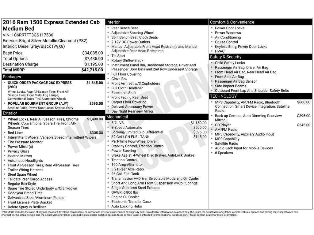 2016 RAM 1500 Express
