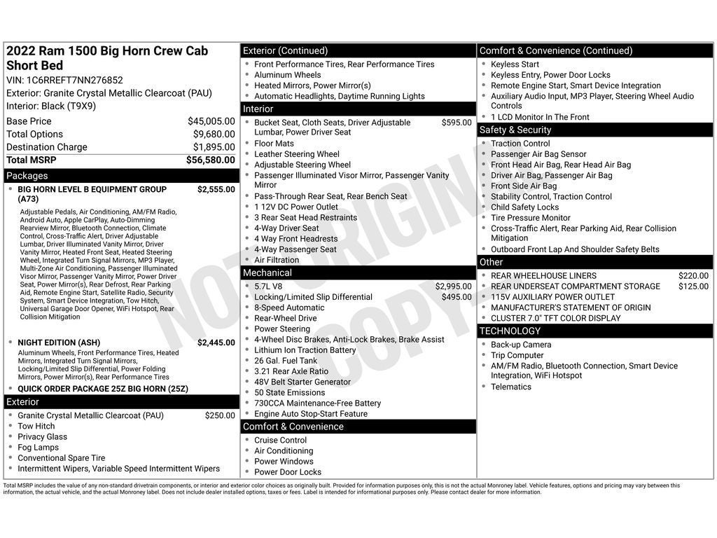 2022 RAM 1500 Big Horn