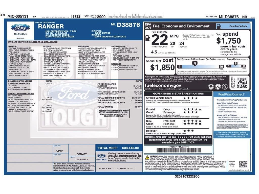 2021 Ford Ranger XLT