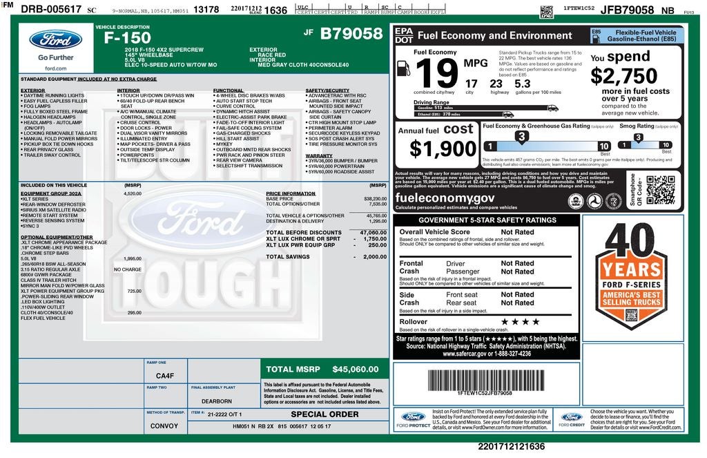 2018 Ford F-150 XLT