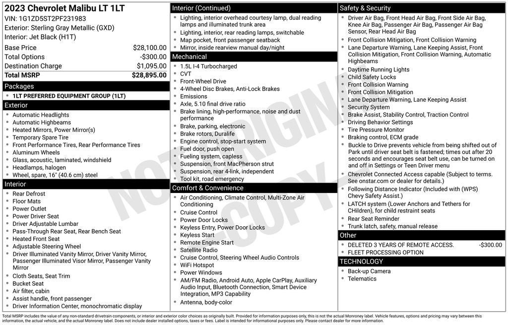 2023 Chevrolet Malibu LT 1LT