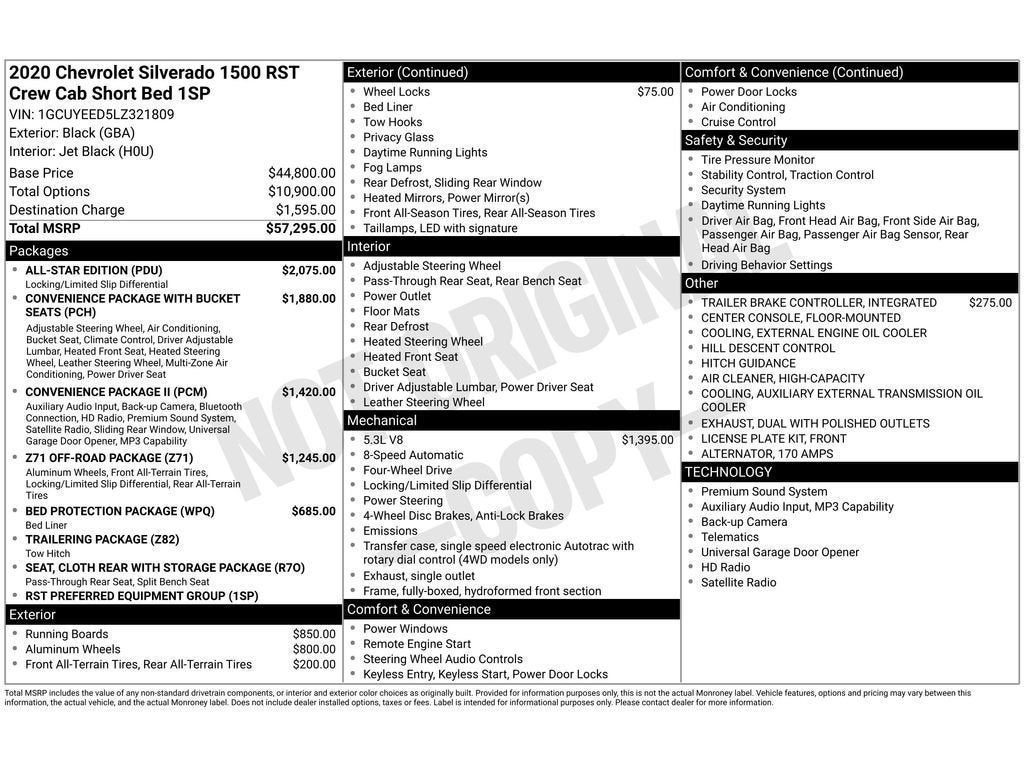 2020 Chevrolet Silverado RST