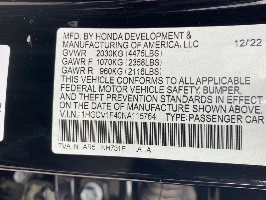 2022 Honda Accord Sport Special Edition