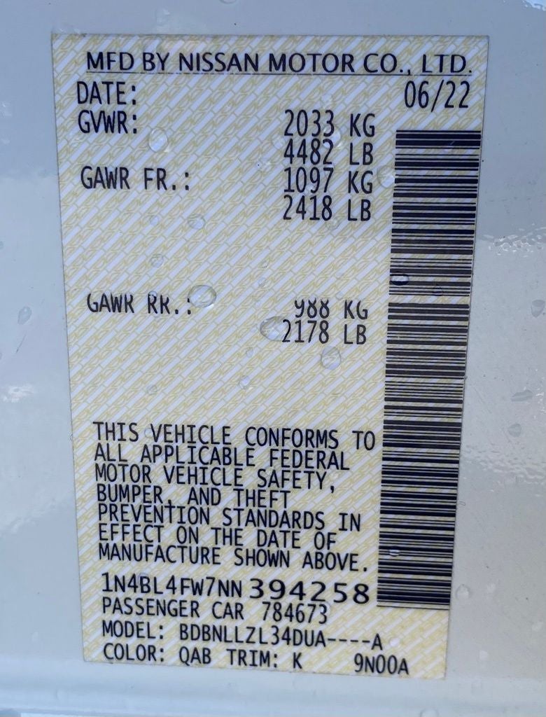 2022 Nissan Altima 2.5 Platinum