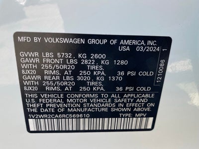 2024 Volkswagen Atlas 2.0T SE w/Technology