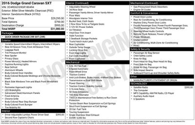 2016 Dodge Grand Caravan SXT