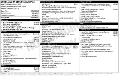 2023 Lexus RX 350h Premium Plus