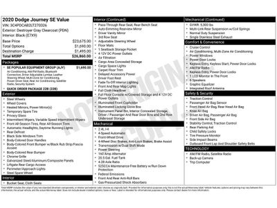 2020 Dodge Journey SE Value