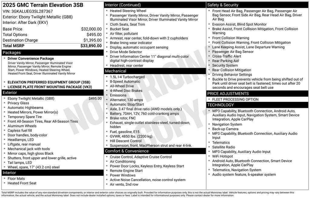 2025 GMC Terrain Elevation