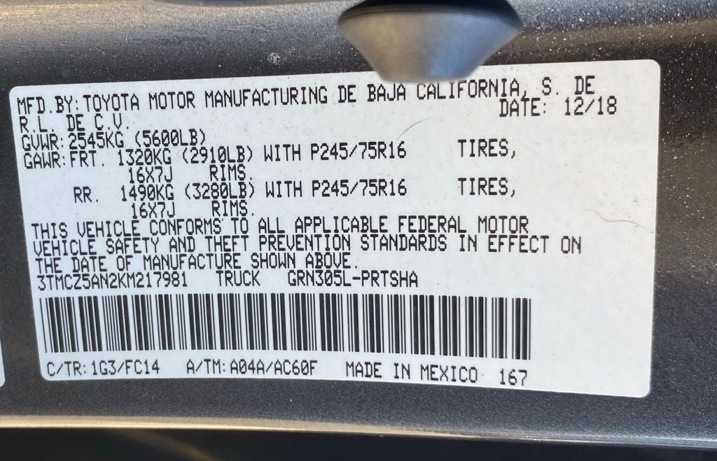 2019 Toyota Tacoma SR5 V6