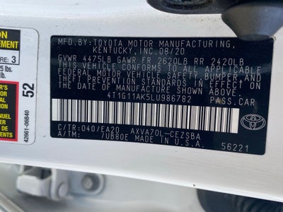 2020 Toyota Camry SE