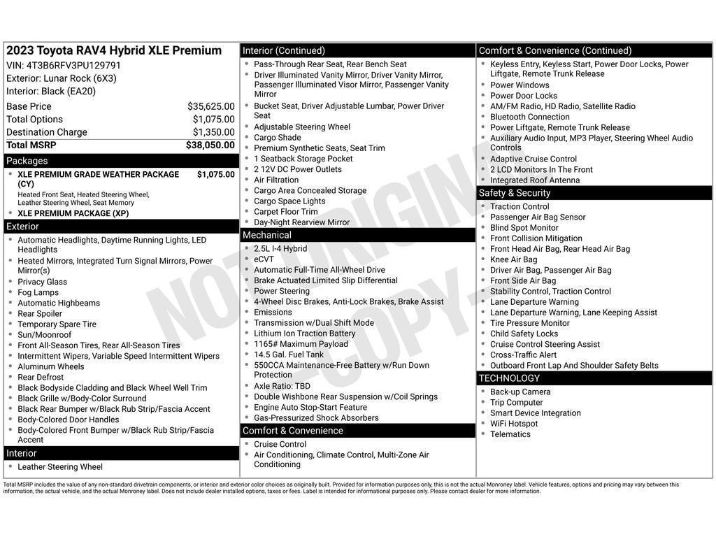 2023 Toyota RAV4 Hybrid Hybrid XLE Premium