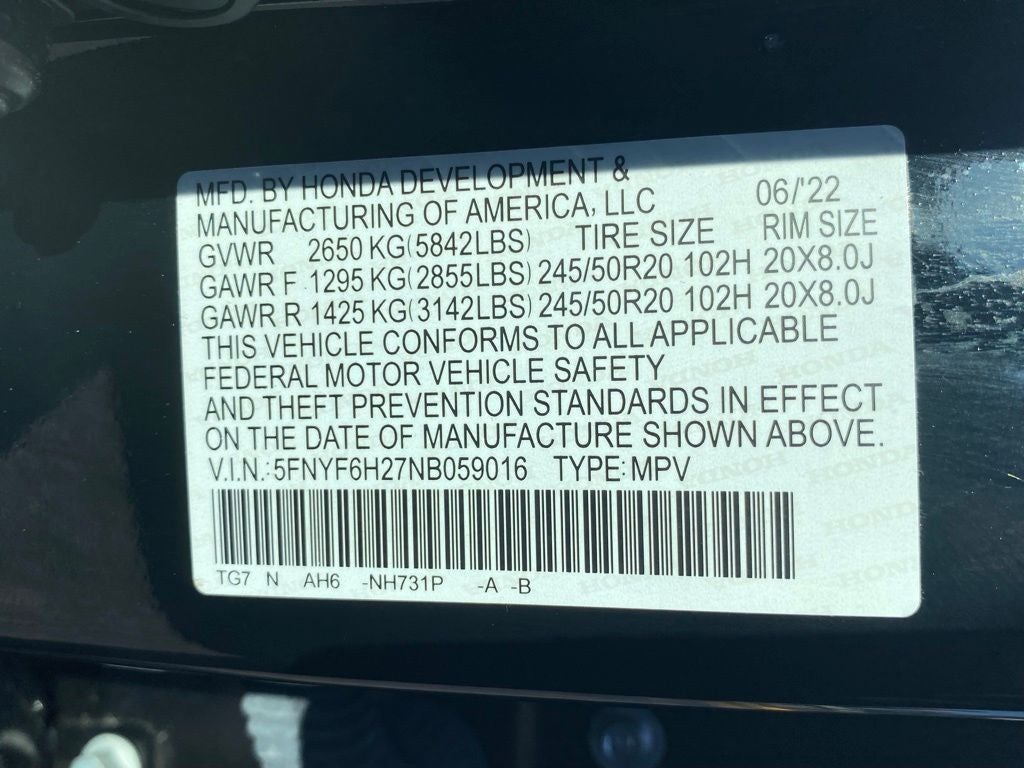 2022 Honda Pilot Special Edition