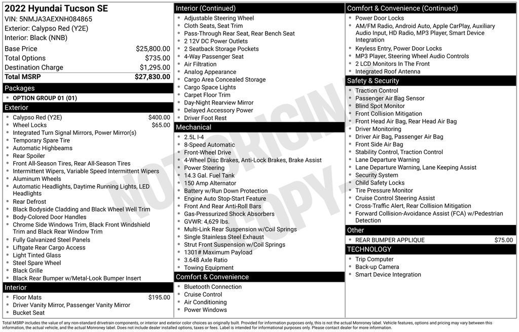 2022 Hyundai Tucson SE