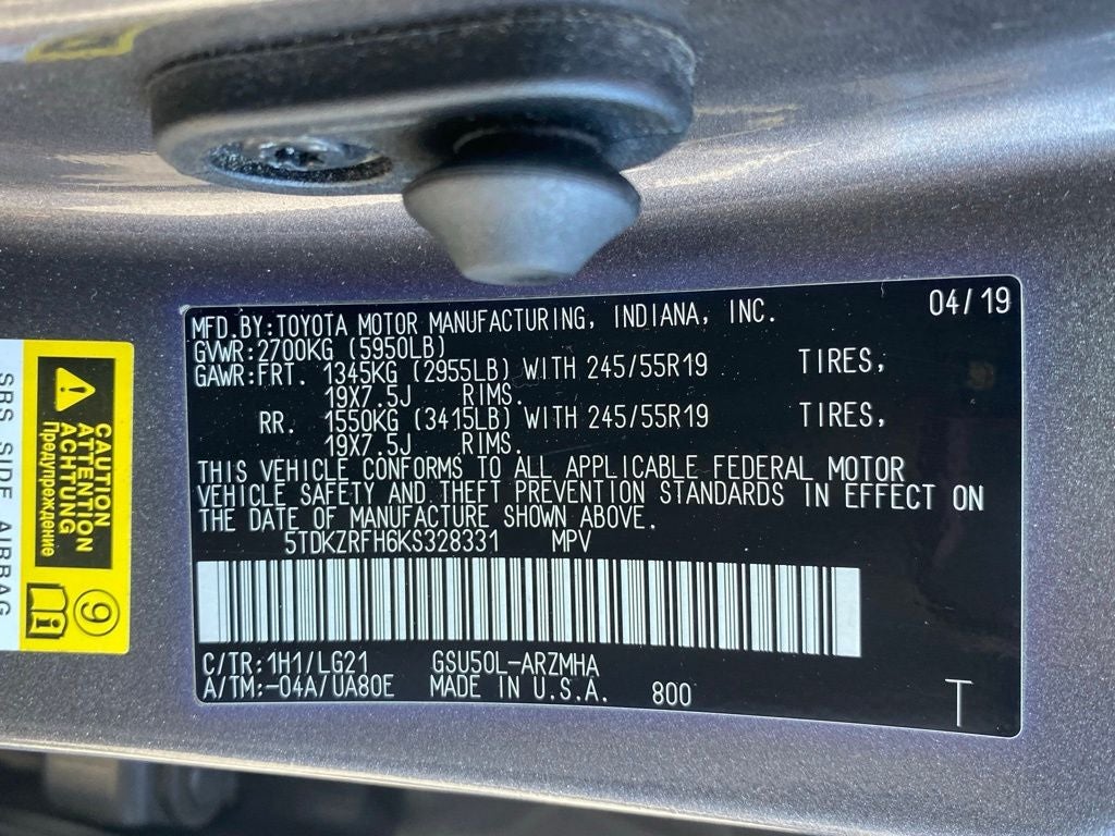 2019 Toyota Highlander SE Nightshade