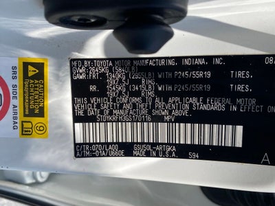 2016 Toyota Highlander Limited Platinum V6