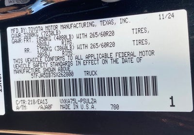 2025 Toyota Tundra Limited