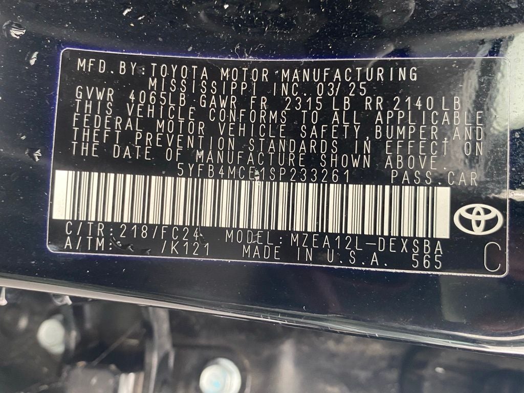 2025 Toyota Corolla FX