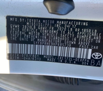 2017 Toyota Corolla LE ECO