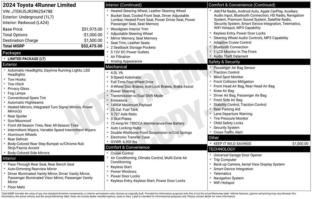 2024 Toyota 4Runner Limited
