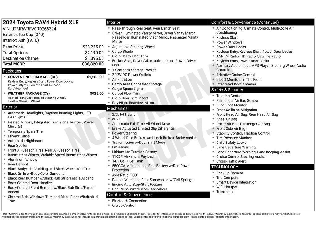 2024 Toyota RAV4 Hybrid Hybrid XLE