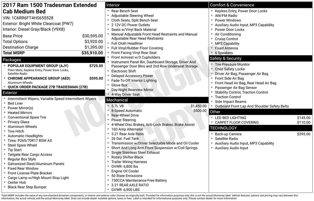2017 RAM 1500 Tradesman