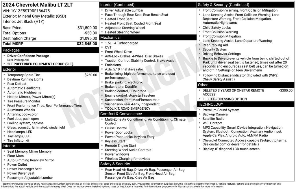 2024 Chevrolet Malibu LT 2LT
