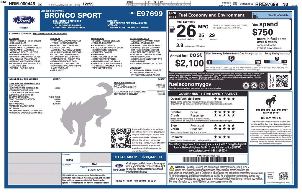 2024 Ford Bronco Sport Outer Banks