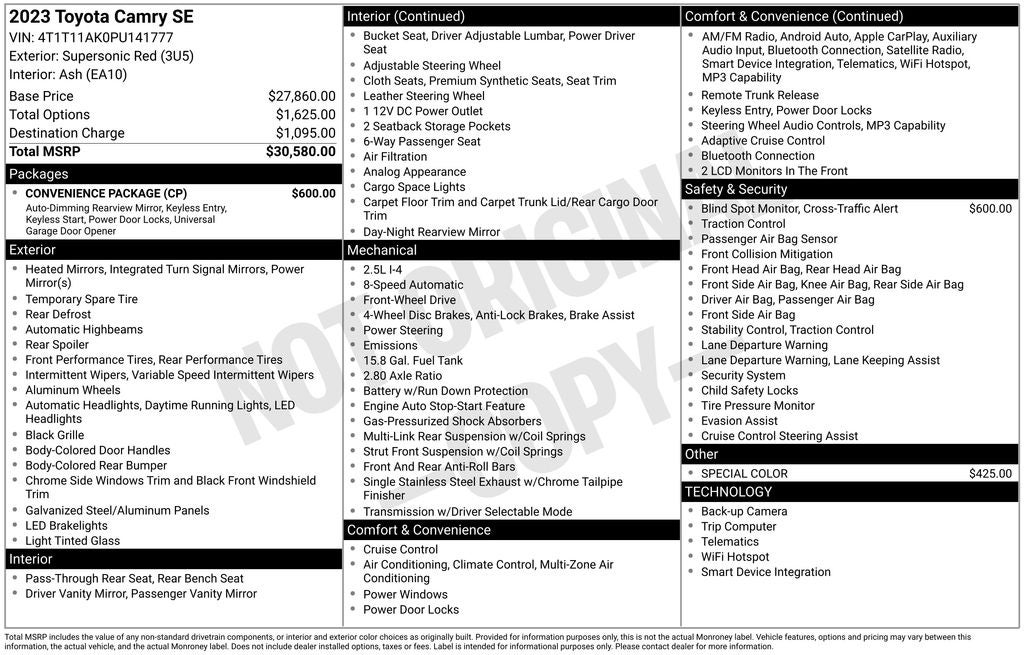 2023 Toyota Camry SE