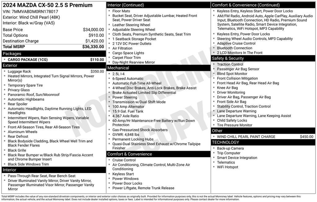 2024 Mazda Mazda CX-50 2.5 S Premium Package
