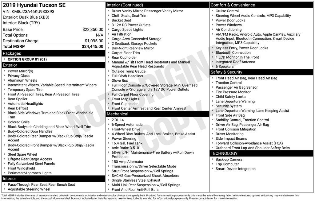 2019 Hyundai Tucson SE