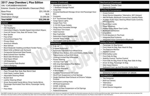 2017 Jeep Cherokee Trailhawk