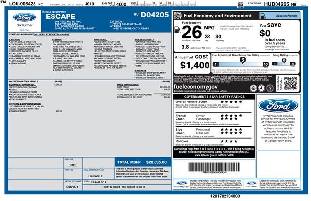 2017 Ford Escape SE