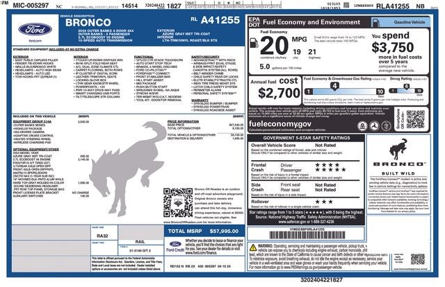 2024 Ford Bronco Outer Banks