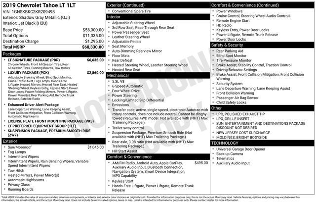 2019 Chevrolet Tahoe LT