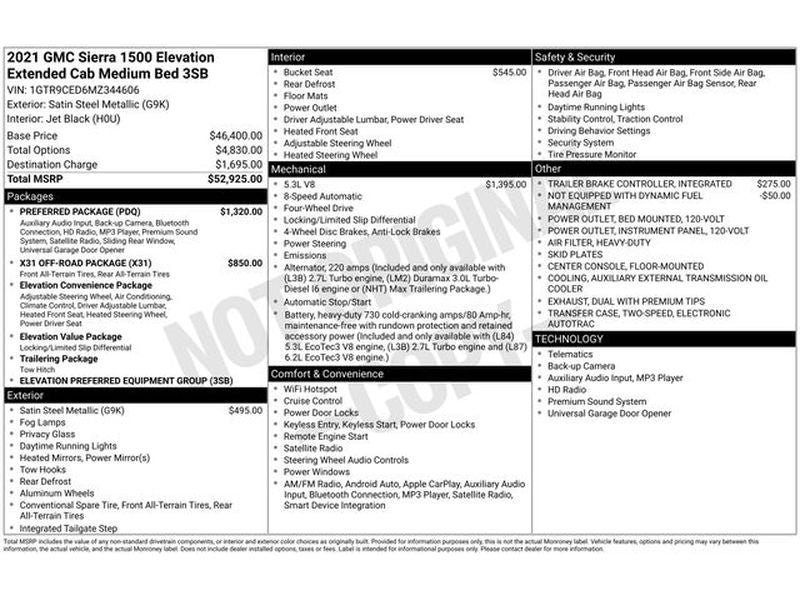 2021 GMC Sierra 1500 Elevation
