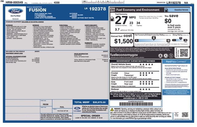 2020 Ford Fusion SEL