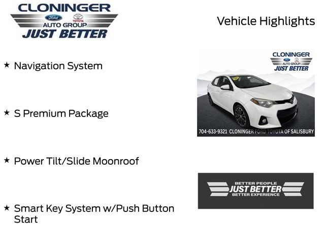 2015 Toyota Corolla S Premium
