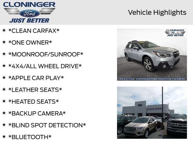 2018 Subaru Outback 2.5i Limited