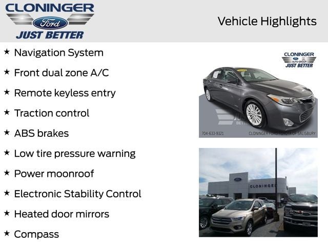 2014 Toyota Avalon Hybrid Limited
