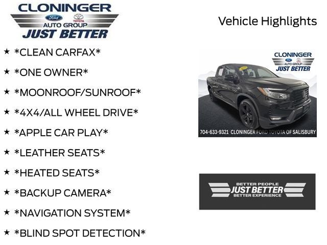 2023 Honda Ridgeline Black Edition