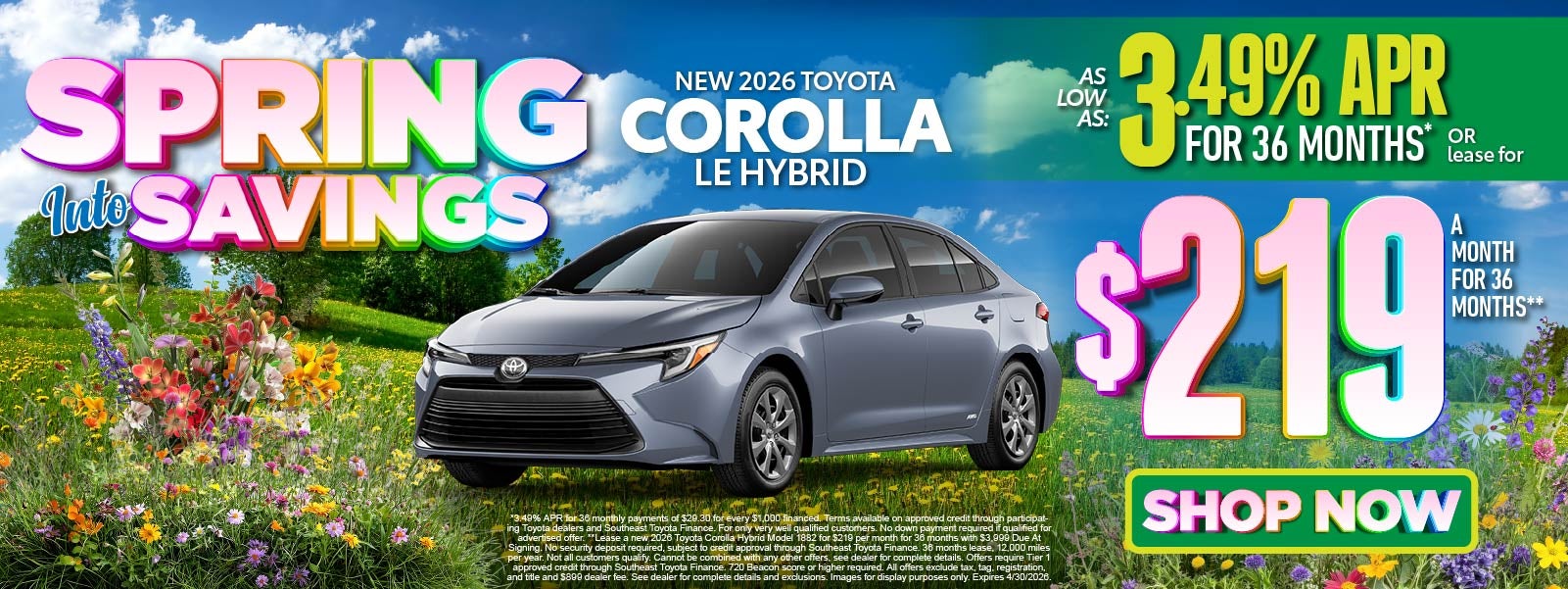 New 2026 Toyota Corolla LE Hybrid Offer - Shop Now