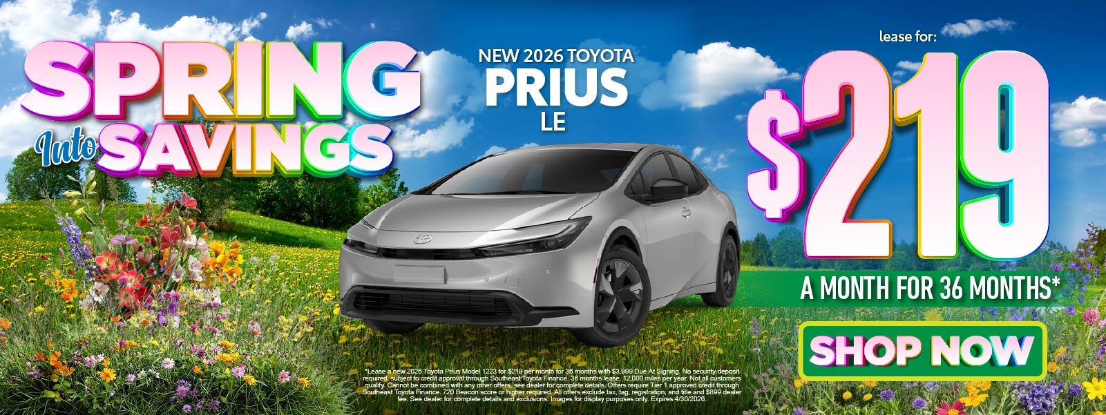 New 2026 Toyota Prius LE Offer - Shop Now